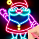 Draw Glow Christmas - Draw & Color 3 draw glow christmas draw color